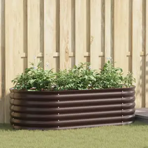 Comparateur de prix : vidaXL Jardinère Élevée vidaXL Marron 160x80x44 cm Acier Galvanisé