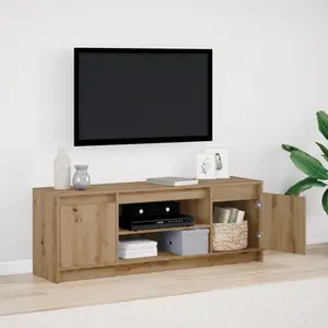vidaXL Unites TV Marron 139,5 x 34 x 50 cm Bois d'ingénierie pas cher