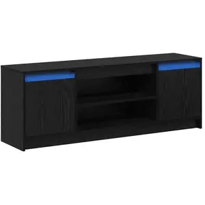 vidaXL Unites TV Noir 139,5 x 34 x 50 cm Bois d'ingénierie pas cher