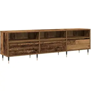vidaXL Vidaxl Meuble Tv Bois Vieilli 150x30x44.5 Cm Bois D'ingénierie pas cher