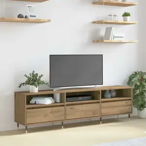 vidaXL Meuble TV Chêne artisanal 150 x 30 x 45 cm Bois d'ingénierie pas cher