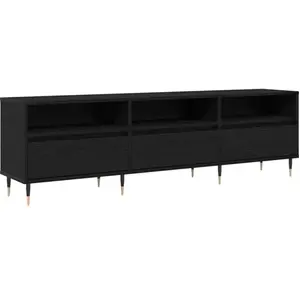 vidaXL Cabinet Tv Vidaxl Chêne Noir Bois D'ingénierie Standard pas cher