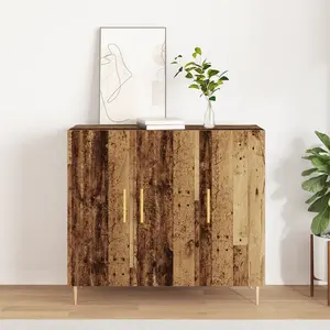 vidaXL Buffet en Bois Ancien, 90x34x80 cm, Fabriqué en Bois Ingénierie