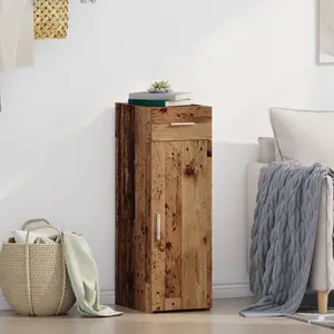 vidaXL Buffet Vidaxl En Vieux Bois 30x42,5x93 Cm En Bois D'ingénierie pas cher