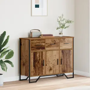 vidaXL Buffet avec tiroir Bois ancien 97 x 325 x 745 cm 868776 pas cher