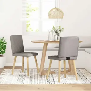 vidaXL Chaises à manger lot de 2 taupe tissu pas cher