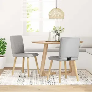 vidaXL Chaises à manger lot de 2 gris nuage tissu pas cher