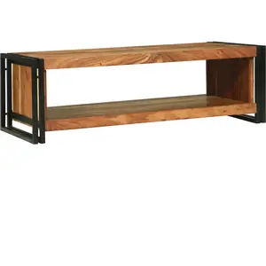 vidaXL Vidaxl Table Basse 120x50x38 Cm En Bois Massif D'acacia pas cher