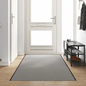 vidaXL Tapis de porte rectangulaire gris 120x350 cmVendu parvidaxl-be