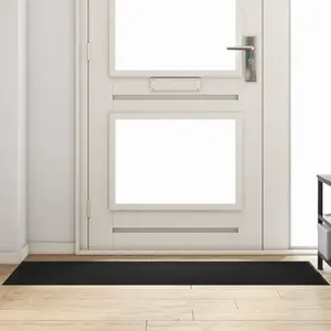 vidaXL Tapis d'entrée rectangulaire noir 60x180 cm pas cher