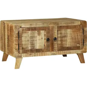 vidaXL Vidaxl Table Basse 80x54x45 Cm En Bois Massif De Manguier pas cher