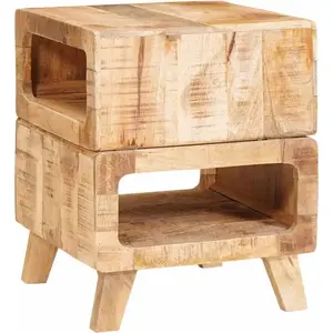 Comparateur de prix : vidaXL Vidaxl Tables D'appoint Marron 40 X 40 X 49 Cm Bois De Manguier Massif
