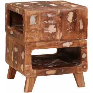vidaXL Vidaxl Tables D'appoint Multicolore Bois De Récupération Massif pas cher