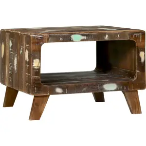 vidaXL Vidaxl Table Basse 50x50x35 Cm En Bois De Récupération pas cher