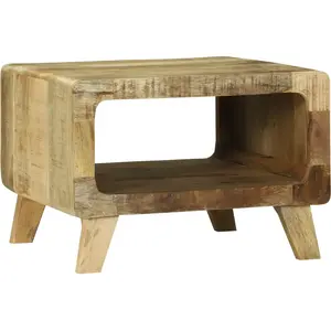 vidaXL Vidaxl Table Basse 50x50x35 Cm En Bois De Manguier Massif pas cher