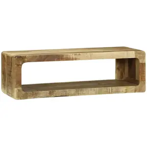 vidaXL Meuble TV Marron 80 x 30 x 25 cm Bois de manguier massif pas cher