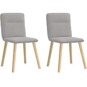 vidaXL Chaises à manger lot de 2 gris nuage tissu pas cher
