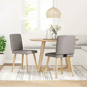 vidaXL Chaises à manger lot de 2 taupe tissu pas cher