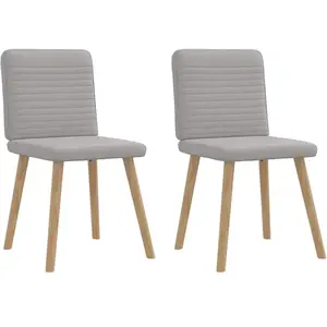 vidaXL Chaises à manger lot de 2 gris nuage tissu pas cher