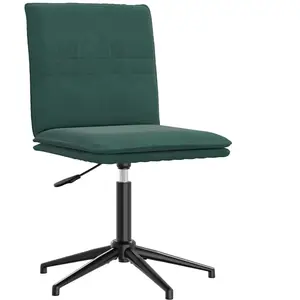 vidaXL Chaise de salle à manger Vert foncé Velours pas cher