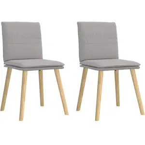 vidaXL Chaises à manger lot de 2 gris nuage tissu pas cher