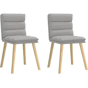 vidaXL Chaises à manger lot de 2 gris nuage tissu pas cher