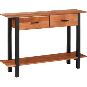 vidaXL Table console Marron 110 x 30 x 75 cm Bois d'acacia massif pas cher