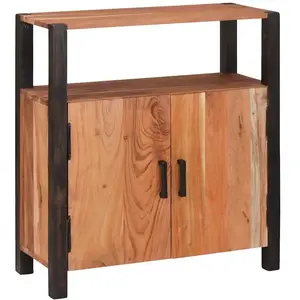 vidaXL Buffet Marron 70 x 30 x 75 cm Bois d'acacia massif pas cher