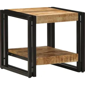 vidaXL Table Basse Vidaxl 40x50x38 Cm En Bois De Manguier Massif pas cher