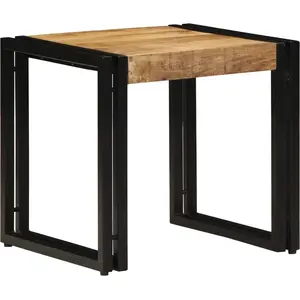 vidaXL Table Basse Vidaxl 40x50x38 Cm En Bois De Manguier Brut pas cher
