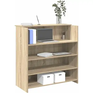 vidaXL Bureau réception chêne sonoma 100x50x103,5 cm bois d'ingénierie pas cher