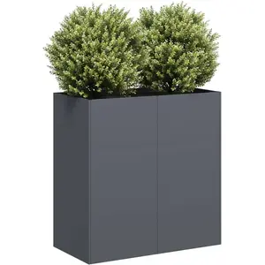 vidaXL Jardinière anthracite 80x40x80 cm acier laminé à froid pas cher