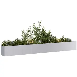 vidaXL Jardinière 360x40x40 cm acier galvanisé pas cher