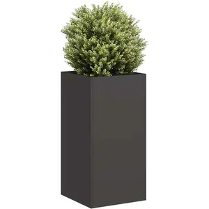 vidaXL Jardinière noir 40x40x80 cm acier laminé à froid pas cher