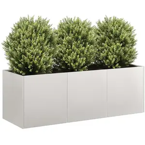 vidaXL Jardinière 120x40x40 cm acier inoxydable pas cher