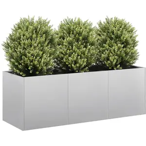 Comparateur de prix : vidaXL Jardinière 120x40x40 cm acier galvanisé