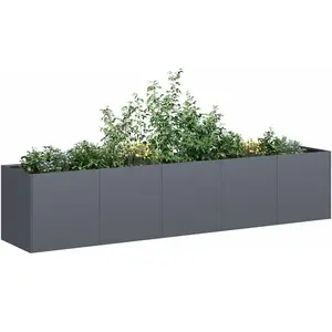 vidaXL Jardinière anthracite 200x40x40 cm acier laminé à froid pas cher
