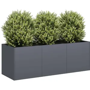 vidaXL Jardinière anthracite 120x40x40 cm acier laminé à froid pas cher