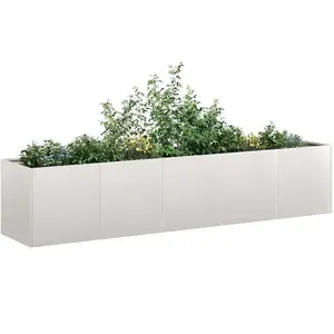 vidaXL Jardinière 200x40x40 cm acier inoxydable pas cher