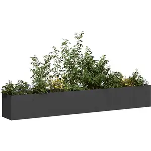 vidaXL Jardinière noir 280x40x40 cm acier laminé à froid pas cher