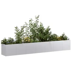 vidaXL Jardinière 280x40x40 cm acier galvanisé pas cher