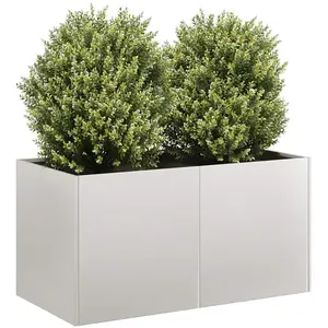 vidaXL Jardinière 80x40x40 cm acier inoxydable pas cher