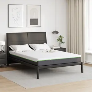 vidaXL Matelas Blanc, Gris 140 x 200 cm