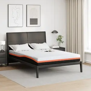 vidaXL Matelas Blanc, Gris 140 x 200 cm