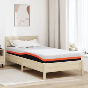 vidaXL Matelas Blanc, Gris 120 x 200 cm pas cher