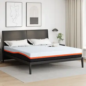 vidaXL Matelas Blanc, Gris 180 x 200 cm