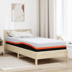 vidaXL Matelas Blanc, Gris 90 x 190 cm pas cher