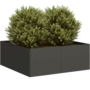 vidaXL Jardinière noir 80x80x30 cm acier pas cher