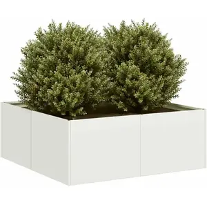 vidaXL Jardinière blanc 80x80x30 cm acier