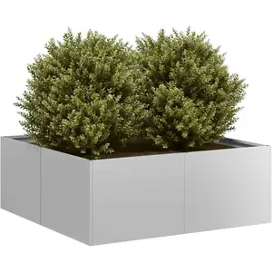 vidaXL Jardinière 80x80x30 cm acier galvanisé pas cher